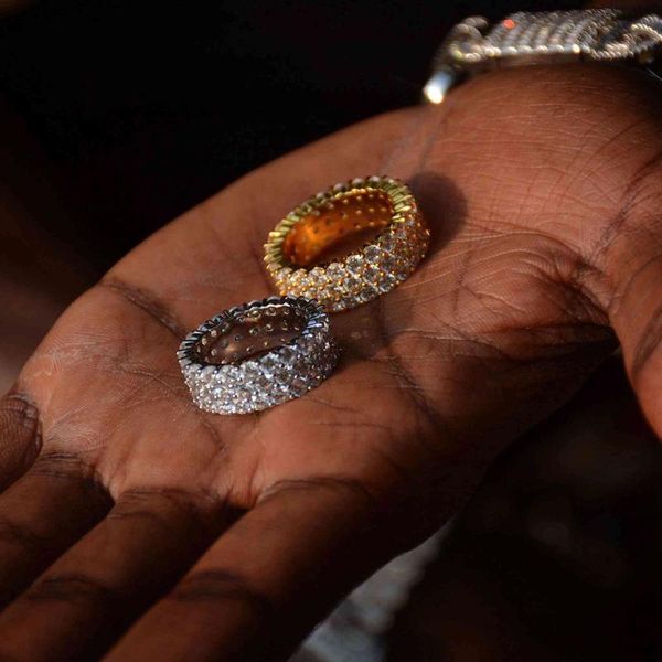 wedding rings iced out clear full cz paved eternity band engagement couple ring gold color hip hop bling triple row women men, Slivery;golden
wedding rings iced out clear full cz paved eternity band engagement couple ring gold color hip hop bling triple row women men, Slivery;golden