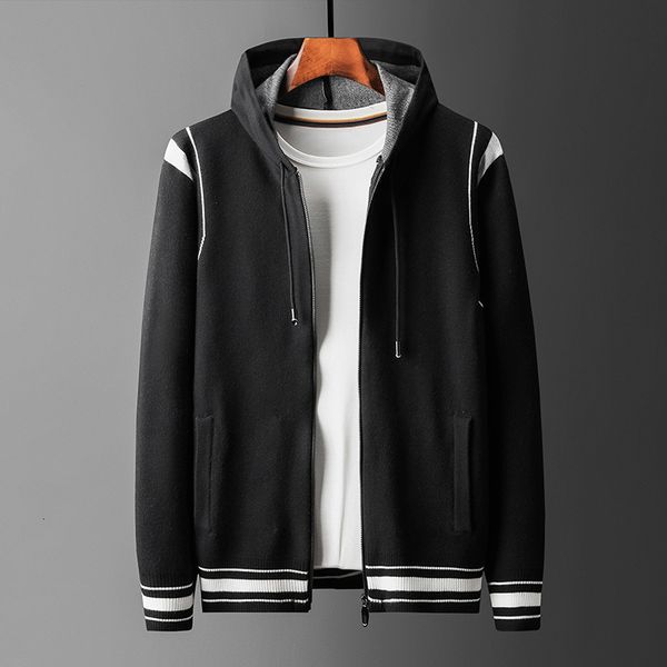 sweaters knit cardigan sweater men's hooded autumn and winter coat jacket loose men, White;black
sweaters knit cardigan sweater men's hooded autumn and winter coat jacket loose men, White;black