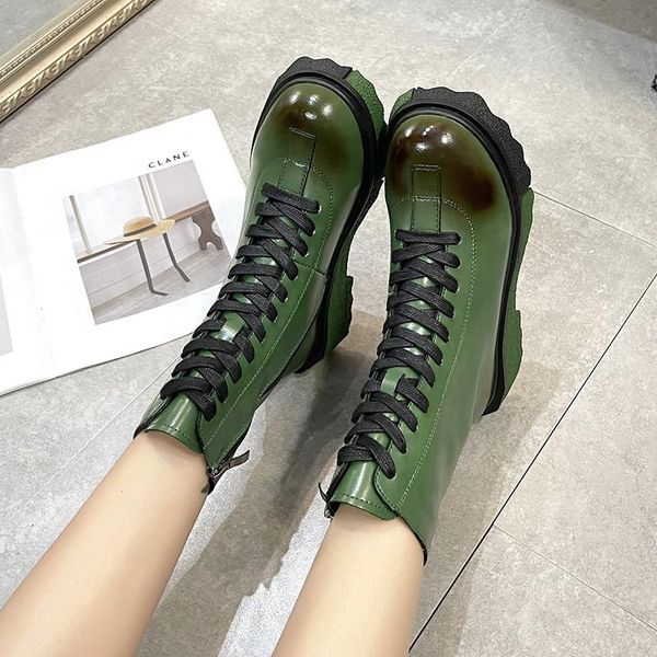 boots mid heels chunky women lace up ankle 2021 winter autumn casual luxury shoes snow sport designer zipper motorcycle, Black
boots mid heels chunky women lace up ankle 2021 winter autumn casual luxury shoes snow sport designer zipper motorcycle, Black