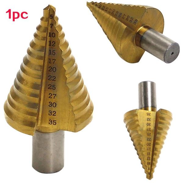 professional drill bits step bit 5-35mm hss straight slot cone hole cutting 13-step with titanium coating for wood/pvc/sheet metal
professional drill bits step bit 5-35mm hss straight slot cone hole cutting 13-step with titanium coating for wood/pvc/sheet metal