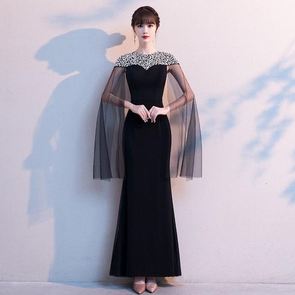 casual dresses annual meeting dress female 2021 elegant banquet black long aura queen fishtail slim host birthday party skirt k090, Black;gray
casual dresses annual meeting dress female 2021 elegant banquet black long aura queen fishtail slim host birthday party skirt k090, Black;gray