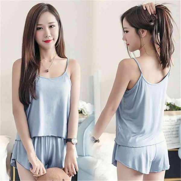 duoyiduo&hol. summer plus bulky women's comfortable suspender home wear pajamas two loose shorts suit oversize 210809, Black;red
duoyiduo&hol. summer plus bulky women's comfortable suspender home wear pajamas two loose shorts suit oversize 210809, Black;red