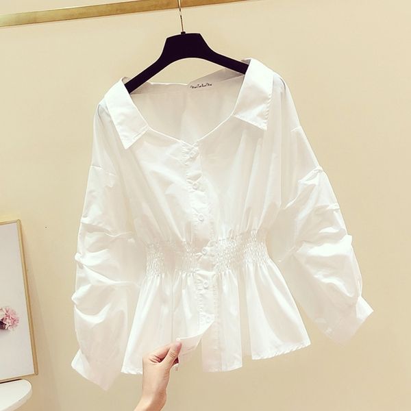 women's blouses & shirts 2021 spring summer white shirt women slim v-neck korean blouse fashion q0uq
women's blouses & shirts 2021 spring summer white shirt women slim v-neck korean blouse fashion q0uq