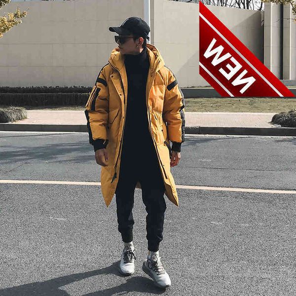 2021 men winter new fashion white duck down jackets men's long couples warm outwear male thicken hooded student coats w817, Black
2021 men winter new fashion white duck down jackets men's long couples warm outwear male thicken hooded student coats w817, Black