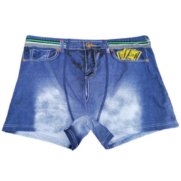 mens imitation jeans printing underpants underwear fashion trend elasticity middle waist boxer briefs male plus size personality panties, Black;white
mens imitation jeans printing underpants underwear fashion trend elasticity middle waist boxer briefs male plus size personality panties, Black;white