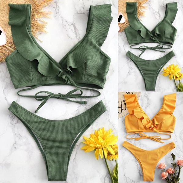 women takini bikini sets high waist ruffle padded swimwear igh bathingswimuit female retro two-piece beachsuit women's, White;black
women takini bikini sets high waist ruffle padded swimwear igh bathingswimuit female retro two-piece beachsuit women's, White;black
