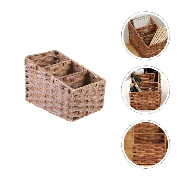 1pc trapezoidal deskstorage basket creative three grids box decorative flowers & wreaths
1pc trapezoidal deskstorage basket creative three grids box decorative flowers & wreaths