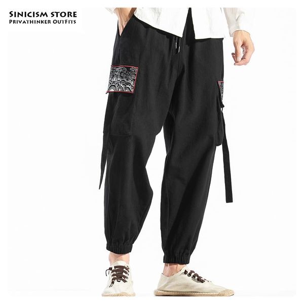 men's pants sinicism 2021 store men big pockets plus size harem mens embroidery chinese style loose male casual autumn trousers, Black
men's pants sinicism 2021 store men big pockets plus size harem mens embroidery chinese style loose male casual autumn trousers, Black