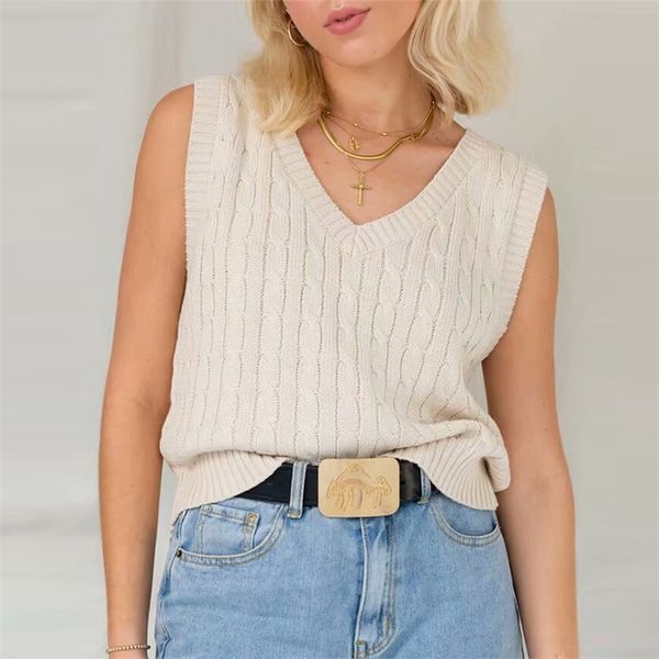 spring autumn soft knitted za sweater vest casual elastic v-neck pullover sleeveless causal female knitting swearters 210422, White;black
spring autumn soft knitted za sweater vest casual elastic v-neck pullover sleeveless causal female knitting swearters 210422, White;black