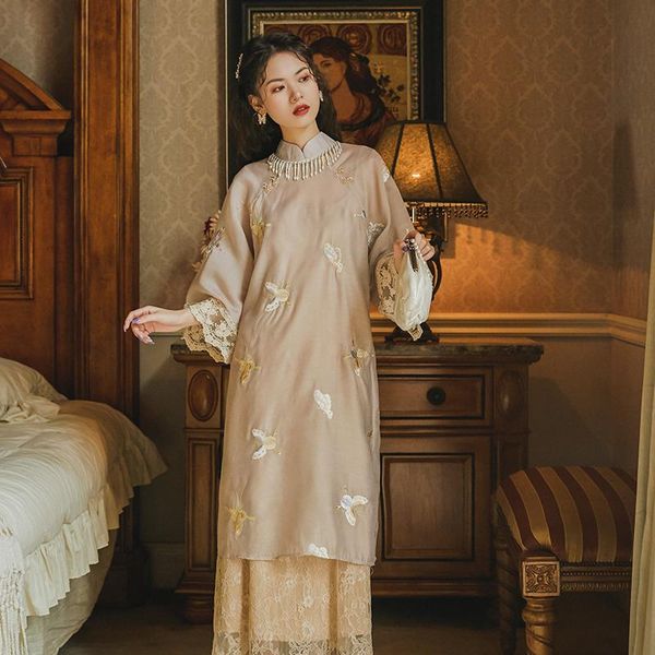 spring women two-piece suit dress female butterfly embroidery stand collar long sleeve lace vest skirt ladies a149 casual dresses, Black;gray
spring women two-piece suit dress female butterfly embroidery stand collar long sleeve lace vest skirt ladies a149 casual dresses, Black;gray