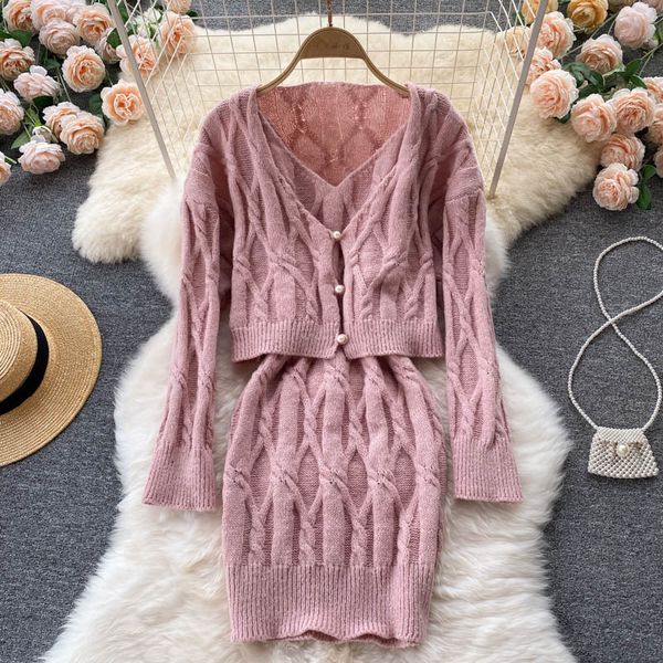casual dresses female autumn korean winter ensemble knitted long sleeve button loose cardigan + with no sleeves thin girdle dress two piece, Black;gray
casual dresses female autumn korean winter ensemble knitted long sleeve button loose cardigan + with no sleeves thin girdle dress two piece, Black;gray