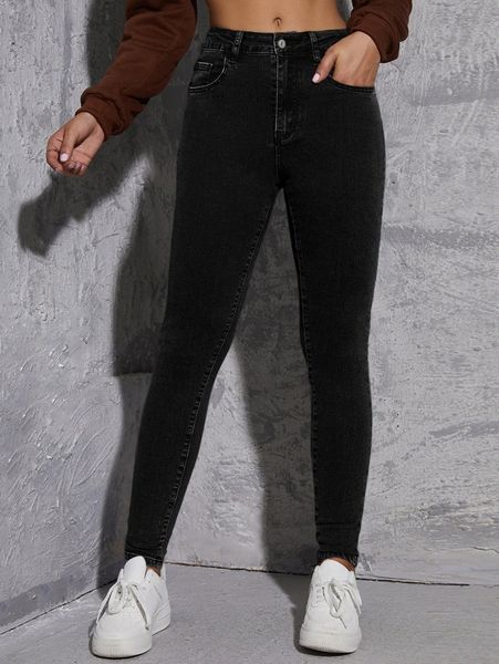 solid skinny jeans z0e4#, Blue