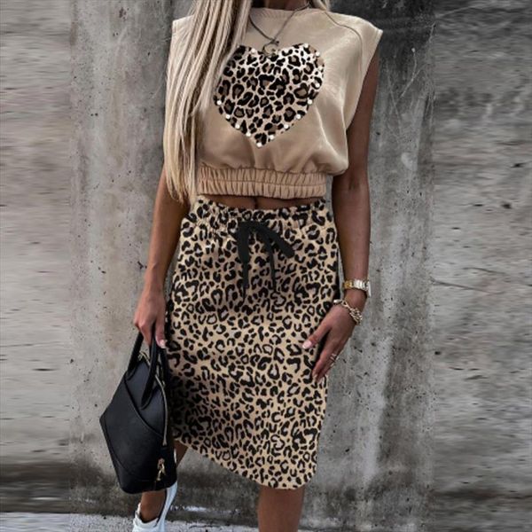 leopard striped midi skirts women tracksuits suit summer sleeveless crop t shirts sets casual drawstring ladies skirt suits, Gray
leopard striped midi skirts women tracksuits suit summer sleeveless crop t shirts sets casual drawstring ladies skirt suits, Gray