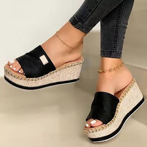 slippers summer wedges platform high heel women slipper ladies outside shoes basic plus size wedge flip flop sandals, Black
slippers summer wedges platform high heel women slipper ladies outside shoes basic plus size wedge flip flop sandals, Black