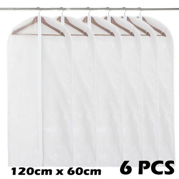 6pcszip up hanging suit dress coat garment bag clothes cover dustproof bags non-woven fabric dust storage boxes & bins
6pcszip up hanging suit dress coat garment bag clothes cover dustproof bags non-woven fabric dust storage boxes & bins
