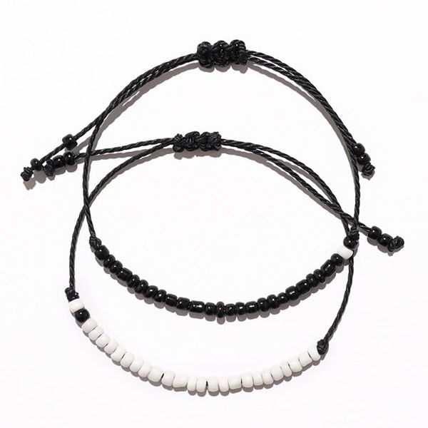 charm bracelets european and american simple black white rice bead double layer bracelet hand woven blessing lovers friendship rope, Golden;silver
charm bracelets european and american simple black white rice bead double layer bracelet hand woven blessing lovers friendship rope, Golden;silver