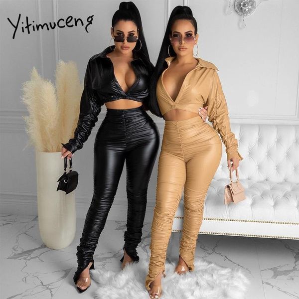 yitimuceng folds black two pieces set women casual long sleeve pullover pleated elastic high waist pants skinny spring 2021 women's pie, White
yitimuceng folds black two pieces set women casual long sleeve pullover pleated elastic high waist pants skinny spring 2021 women's pie, White