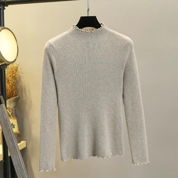 women's sweaters half turtleneck knitted bottoming shirt wooden ear collar autumn and winter pullover sweater 2021 inner wear., White;black
women's sweaters half turtleneck knitted bottoming shirt wooden ear collar autumn and winter pullover sweater 2021 inner wear., White;black