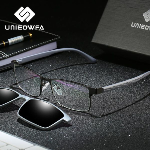 polarized magnet clip on eyeglasses frame men optical prescription glasses myopia clear sunglasses male fashion frames, Black
polarized magnet clip on eyeglasses frame men optical prescription glasses myopia clear sunglasses male fashion frames, Black