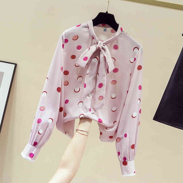 women shirts korean style autumn woman bow collar long sleeves dot chiffon shirt ladies girls casual blouse a3687 210428, White
women shirts korean style autumn woman bow collar long sleeves dot chiffon shirt ladies girls casual blouse a3687 210428, White