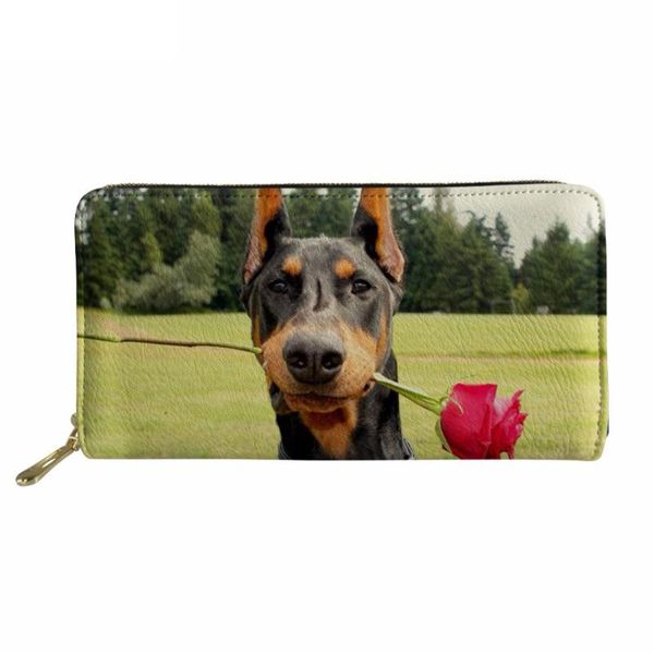 wallets cute animal doberman dog/puppy printed woman man long pu leather brand design large clutch cash card holder murse sumka, Red;black
wallets cute animal doberman dog/puppy printed woman man long pu leather brand design large clutch cash card holder murse sumka, Red;black
