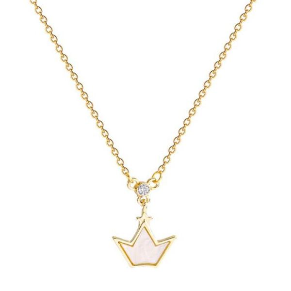 pendant necklaces trendy women's metal crystal acrylic crown necklace simple stainless steel clavicle gold color friends party jewelry, Silver
pendant necklaces trendy women's metal crystal acrylic crown necklace simple stainless steel clavicle gold color friends party jewelry, Silver
