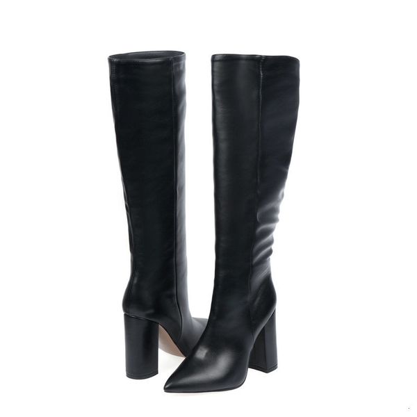 boots band designer women knee high faux leather pointed toe long chunky block heel w0vm, Black
boots band designer women knee high faux leather pointed toe long chunky block heel w0vm, Black