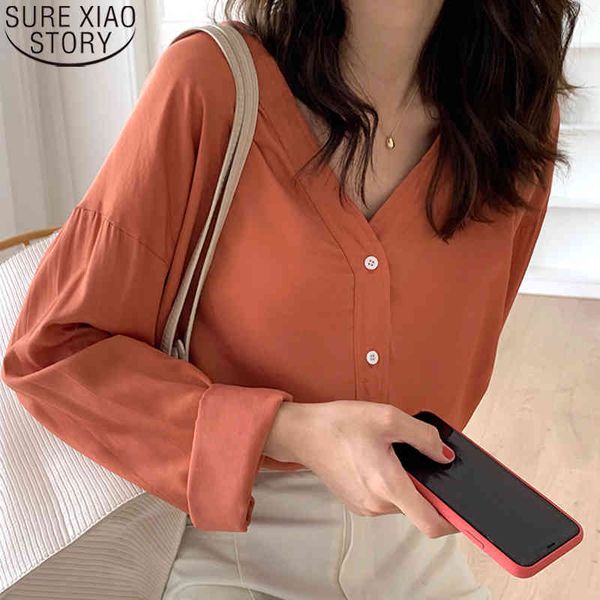 solid v-neck autumn casual plus size cotton shirt for women loose long sleeve blouse cardigan ladies 10524 210417, White
solid v-neck autumn casual plus size cotton shirt for women loose long sleeve blouse cardigan ladies 10524 210417, White