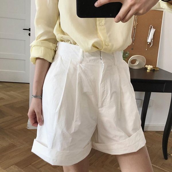 women's shorts women wide leg high white zipper pockets big size waist loose fit fashion tide summer 2021 z275, White;black
women's shorts women wide leg high white zipper pockets big size waist loose fit fashion tide summer 2021 z275, White;black