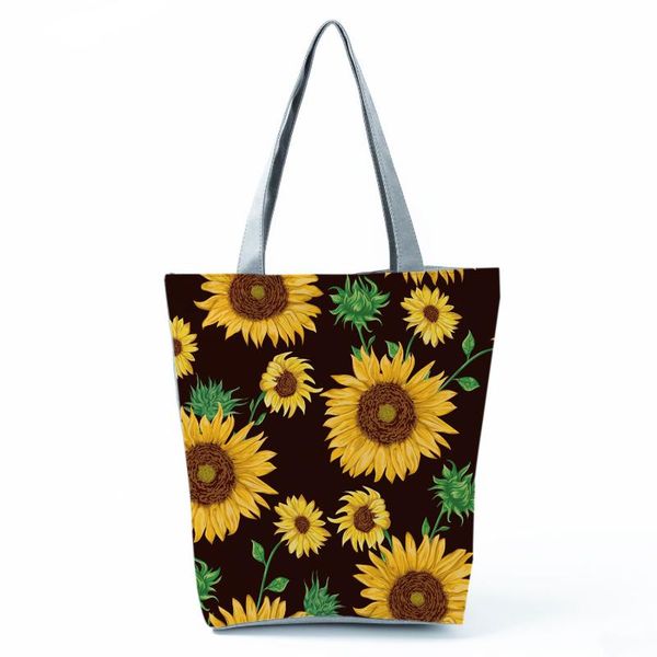 evening bags sunflower pattern printed black handbags for women floral simple eco friendly shoulder bag high capacity portable shopping
evening bags sunflower pattern printed black handbags for women floral simple eco friendly shoulder bag high capacity portable shopping