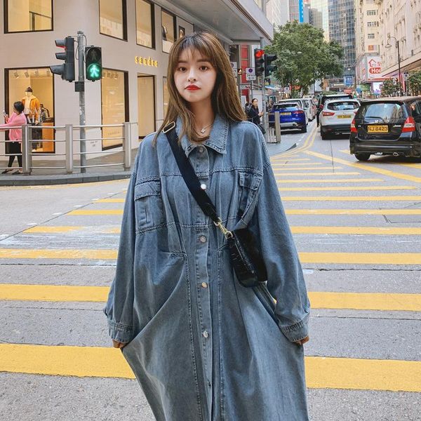 women's trench coats 2021 autumn women cowboy windbreaker female single breasted coat ladies loose lapel jacket girls long section outw, Tan;black
women's trench coats 2021 autumn women cowboy windbreaker female single breasted coat ladies loose lapel jacket girls long section outw, Tan;black
