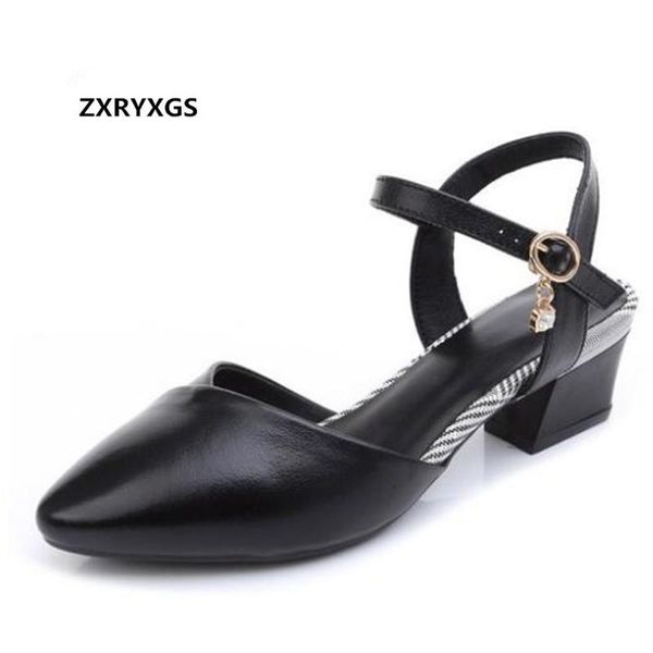 dress shoes 2021 est fashion pointed first layer of cowhide leather sandals summer women thick heel comfort casual, Black
dress shoes 2021 est fashion pointed first layer of cowhide leather sandals summer women thick heel comfort casual, Black