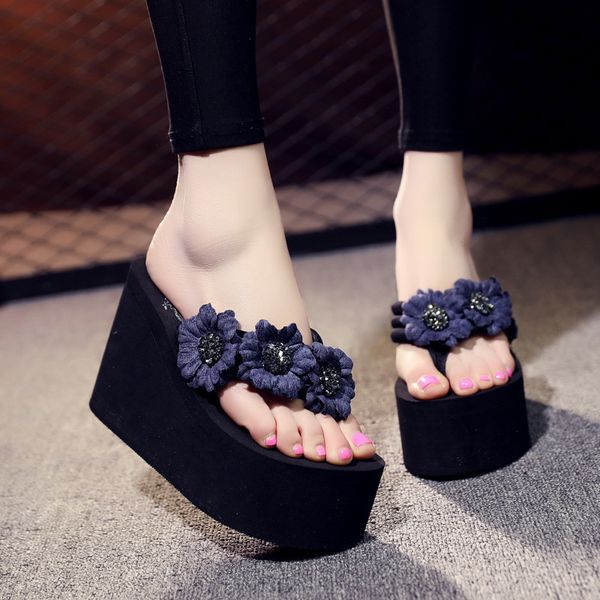 2021 flower slippers summer wedges super high heel women flip flops beach sandals shoes casual female ladies platform c, Black
2021 flower slippers summer wedges super high heel women flip flops beach sandals shoes casual female ladies platform c, Black