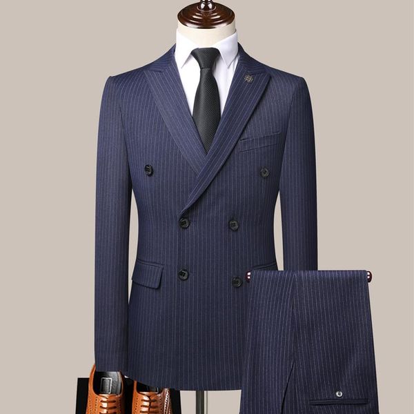 men's suits & blazers (2 piece) 2021 office set blazer formal dress double-breasted blue stripes wedding suit man slim business male, White;black
men's suits & blazers (2 piece) 2021 office set blazer formal dress double-breasted blue stripes wedding suit man slim business male, White;black