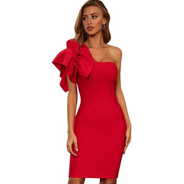 summer red one shoulder ruffles women bodycon bandage dress sleeveless celebrity runway club party dresses casual, Black;gray
summer red one shoulder ruffles women bodycon bandage dress sleeveless celebrity runway club party dresses casual, Black;gray