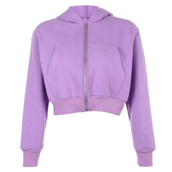 women casual solid color long sleeve zipper pockets short hoodie hooded coat women's hoodies & sweatshirts, Black
women casual solid color long sleeve zipper pockets short hoodie hooded coat women's hoodies & sweatshirts, Black