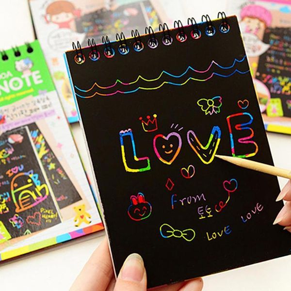 cute memo pads kids rainbow colorful scratch art kit magic drawing painting paper notebook school &office suppplies notepads, Purple;pink
cute memo pads kids rainbow colorful scratch art kit magic drawing painting paper notebook school &office suppplies notepads, Purple;pink