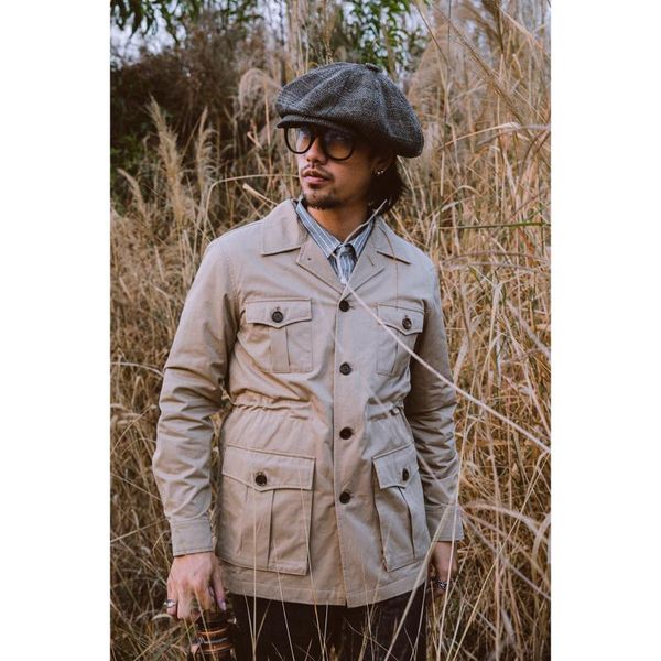 men's jackets wt-0008 american retro fashion safari jacket multi-pocket tooling autumn tough mid-length trench, Black;brown
men's jackets wt-0008 american retro fashion safari jacket multi-pocket tooling autumn tough mid-length trench, Black;brown