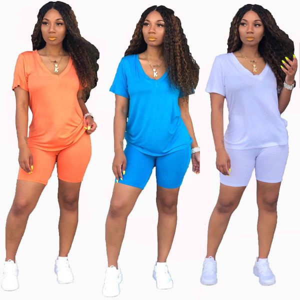 women summer tracksuit short sleeve v neck slim fit tshirt solid color shorts ladies sport sets, Gray
women summer tracksuit short sleeve v neck slim fit tshirt solid color shorts ladies sport sets, Gray