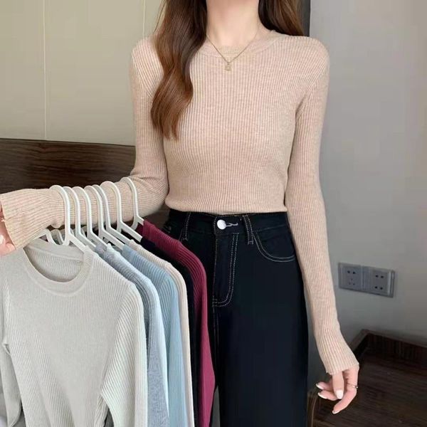 women's sweaters 2021 spring summer women o neck striped pull sweater slim fitting stretchable femme korean pullover jumper clothes, White;black
women's sweaters 2021 spring summer women o neck striped pull sweater slim fitting stretchable femme korean pullover jumper clothes, White;black