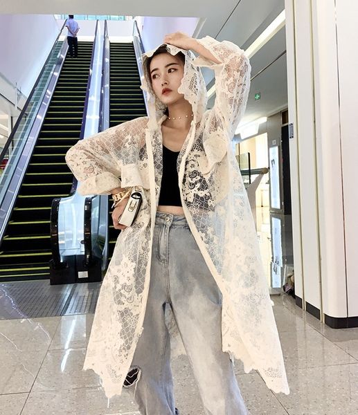 chic design perspective lace trench summer floral embroidery long hoodies coat mesh lace patchwork holiday sunscreen coat 210514, Black;brown
chic design perspective lace trench summer floral embroidery long hoodies coat mesh lace patchwork holiday sunscreen coat 210514, Black;brown