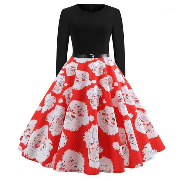 casual dresses fashion lady christmas dress bevintage print women o-neck vestido long sleeve evening party, Black;gray
casual dresses fashion lady christmas dress bevintage print women o-neck vestido long sleeve evening party, Black;gray
