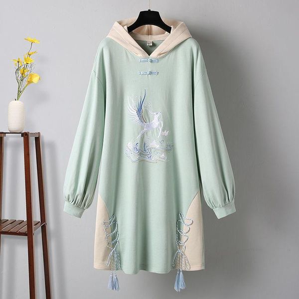 ethnic clothing chinese style autumn retro embroidery stitching han long sleeve dress cheongsam improved sweatshirt dresses hanfu wo, Red
ethnic clothing chinese style autumn retro embroidery stitching han long sleeve dress cheongsam improved sweatshirt dresses hanfu wo, Red