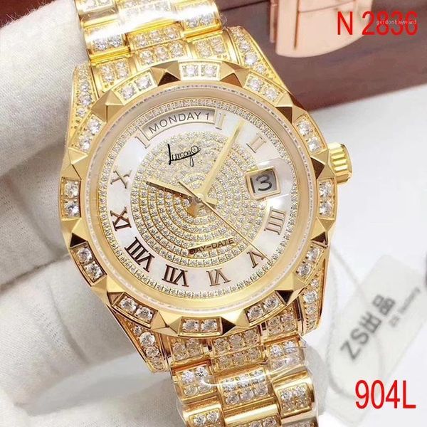 iced out watch 18k gold date display-full diamond bezel sapphire glass automatic winding eta 2836 movement 1: 1 rol_ex wristwatches, Slivery;brown
iced out watch 18k gold date display-full diamond bezel sapphire glass automatic winding eta 2836 movement 1: 1 rol_ex wristwatches, Slivery;brown