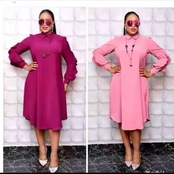 women shirt dresses loose pink wine red ruffle long sleeves knee length elegant casual fashion large size ladies african female 210416, Black;gray
women shirt dresses loose pink wine red ruffle long sleeves knee length elegant casual fashion large size ladies african female 210416, Black;gray