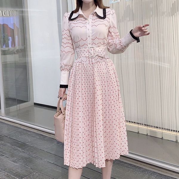 spring fashion runway designers printed peter pan-collared midi dress plissado women robes elegant dresses, Black;gray
spring fashion runway designers printed peter pan-collared midi dress plissado women robes elegant dresses, Black;gray