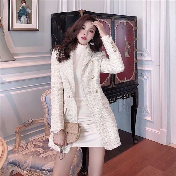 runway designer blazer women's double breasted metal button long sleeve notched collar jacket wool blends tweed blazer coat 211104, Black
runway designer blazer women's double breasted metal button long sleeve notched collar jacket wool blends tweed blazer coat 211104, Black