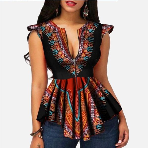 women blouse fashion 2021 sleeveless tunics plus size women's shirt summer elegant zipper printed female blouses & shirts, White
women blouse fashion 2021 sleeveless tunics plus size women's shirt summer elegant zipper printed female blouses & shirts, White