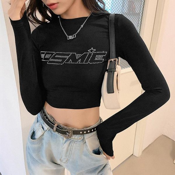 rhinestone letter printed tshirt woman street bodycon slim y2k crop female soft long sleeve basic 90s aesthetic tees women's t-shirt, White
rhinestone letter printed tshirt woman street bodycon slim y2k crop female soft long sleeve basic 90s aesthetic tees women's t-shirt, White