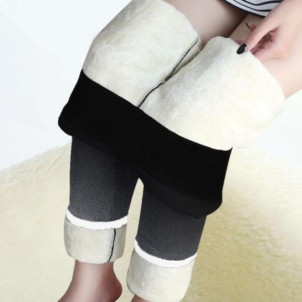 women's leggings winter knitting velvet gradient casual legging high elastic thicken lady warm pants skinny for women, Black
women's leggings winter knitting velvet gradient casual legging high elastic thicken lady warm pants skinny for women, Black